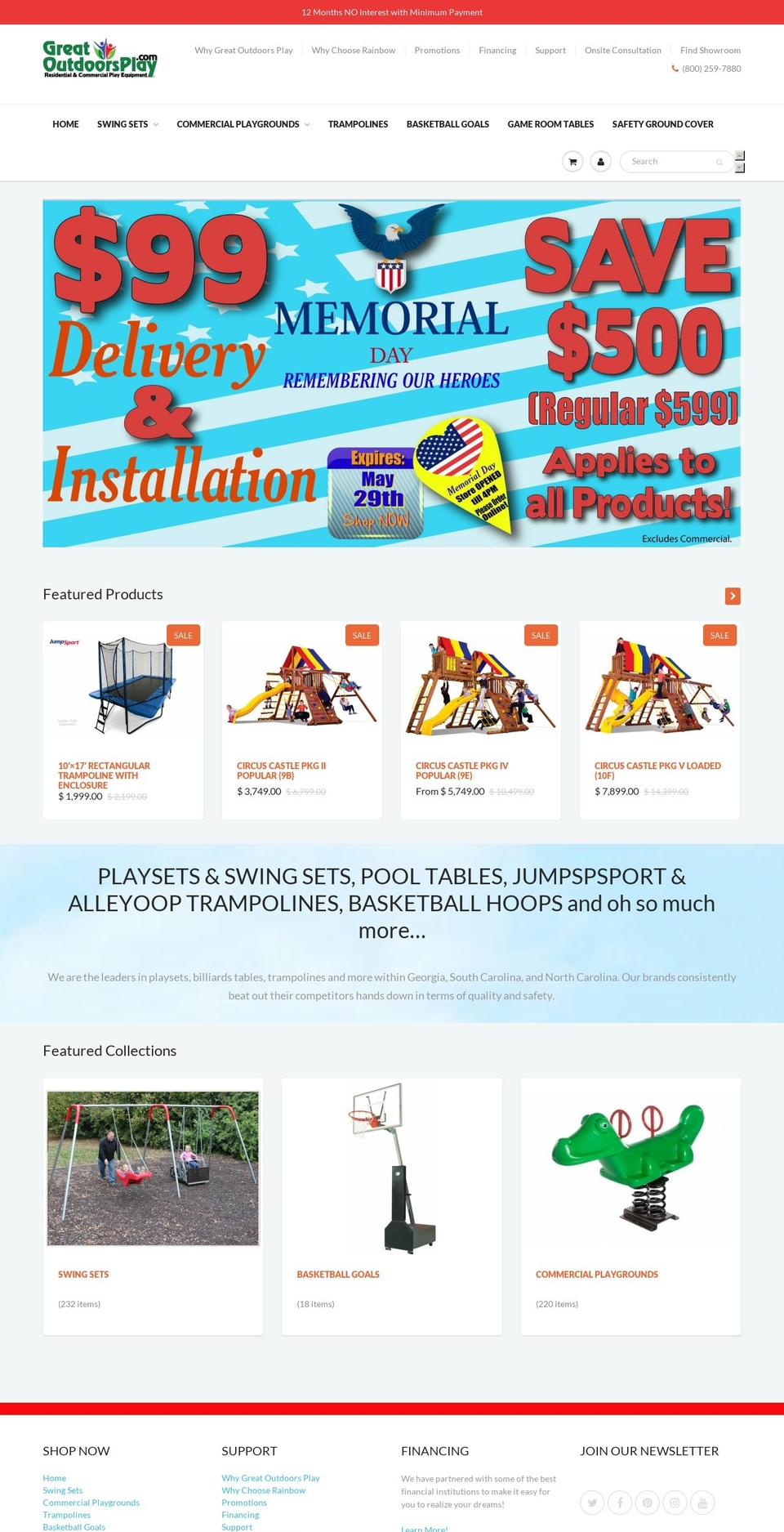 greatoutdoorplay.com — Shopify storefront screenshot