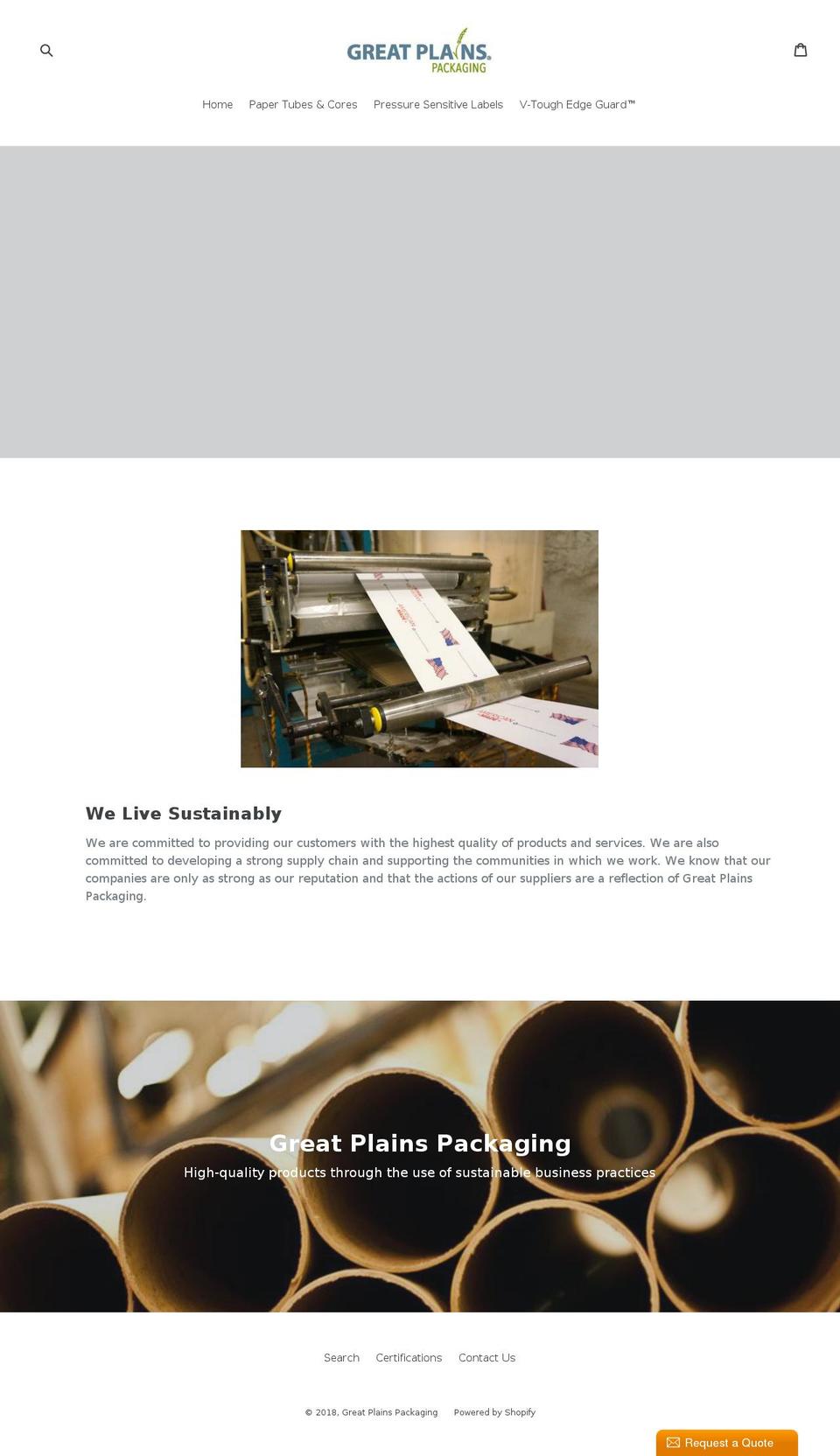 greatplainspkg.com — Shopify storefront screenshot