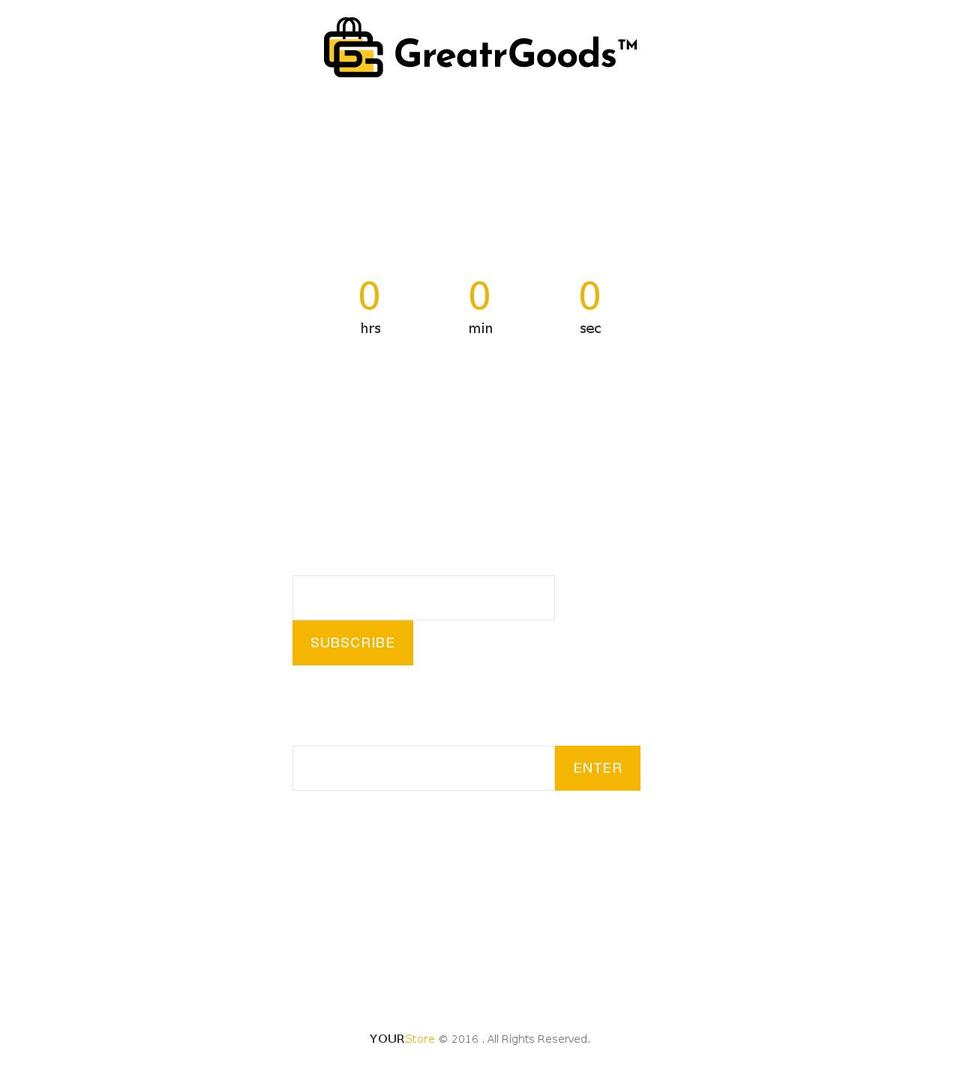 greatrgoods.com — Shopify storefront screenshot