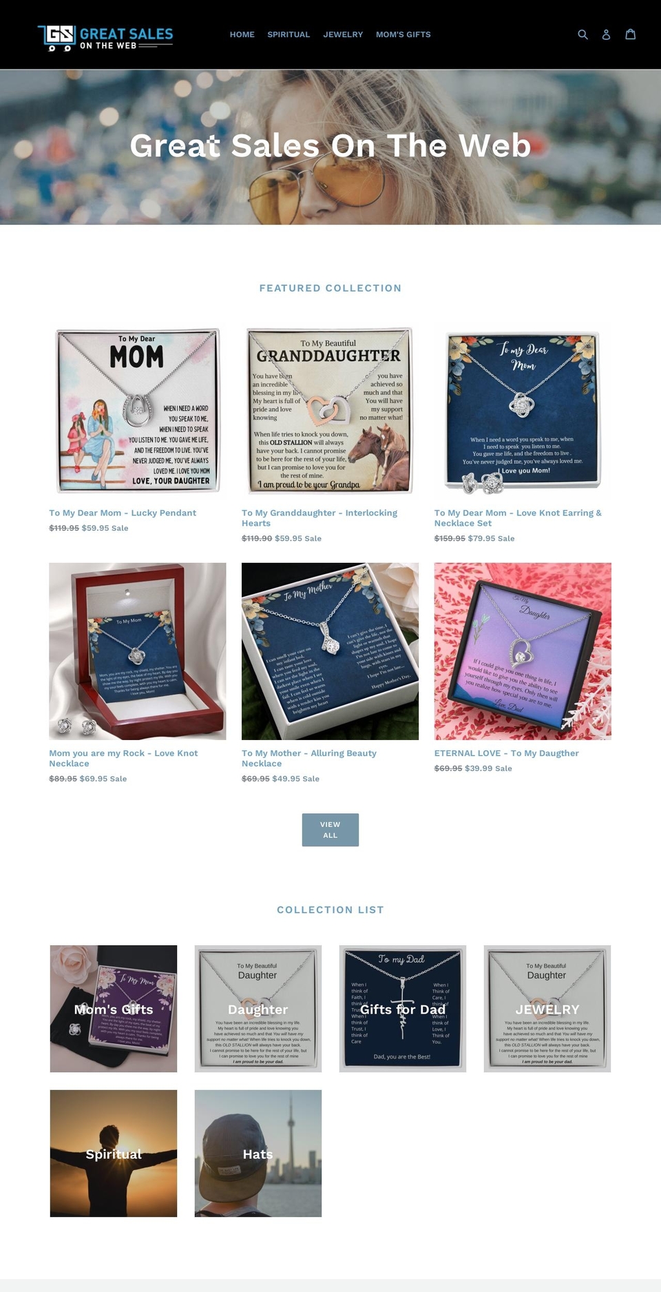 greatsalesontheweb.com shopify website screenshot