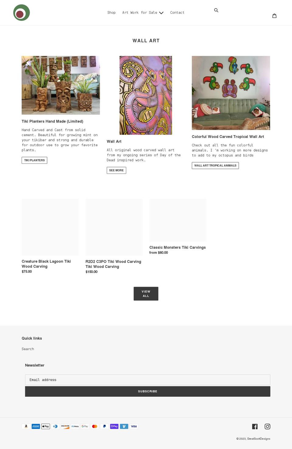 greatscottdesigns.com shopify website screenshot