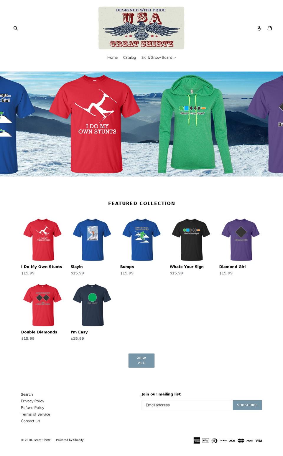 greatshirtz.com — Shopify storefront screenshot