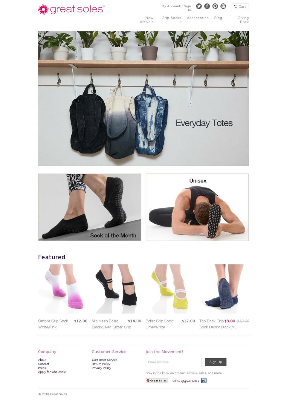 greatsoles.com — Shopify storefront screenshot