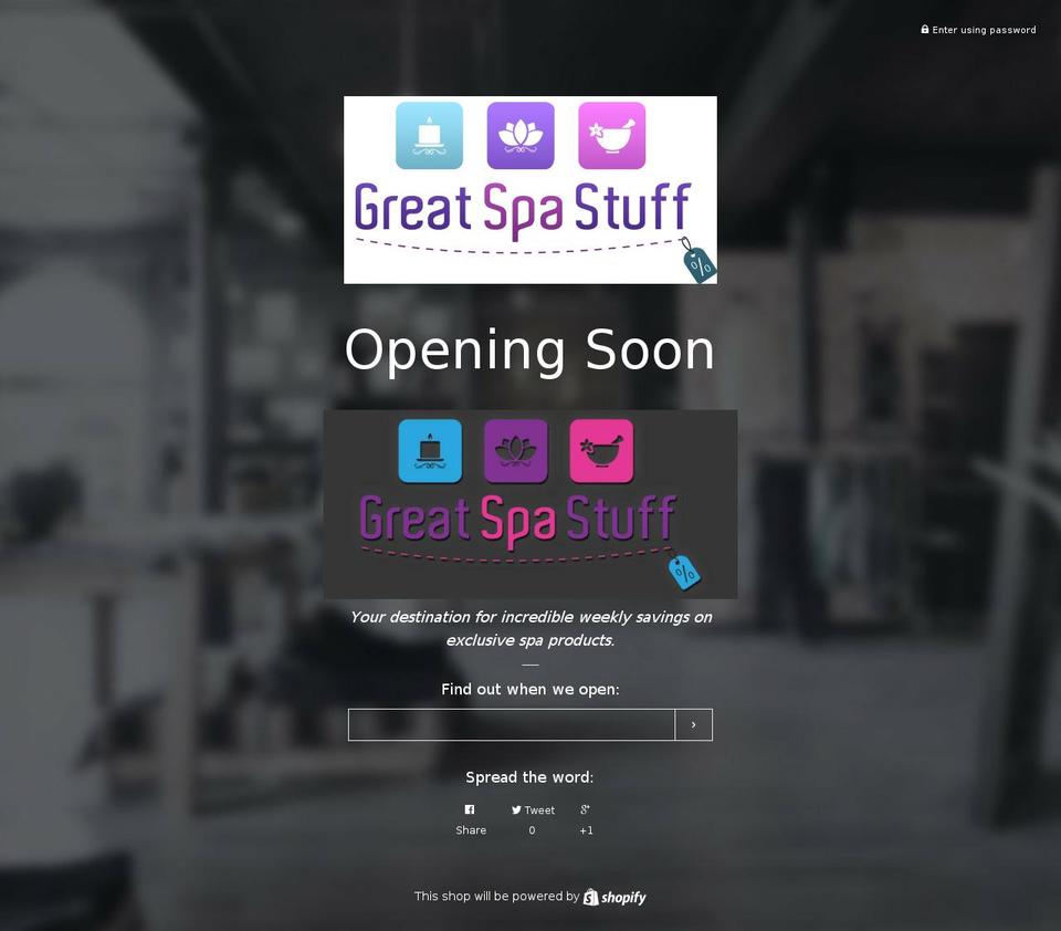 greatspastuff.com — Shopify storefront screenshot