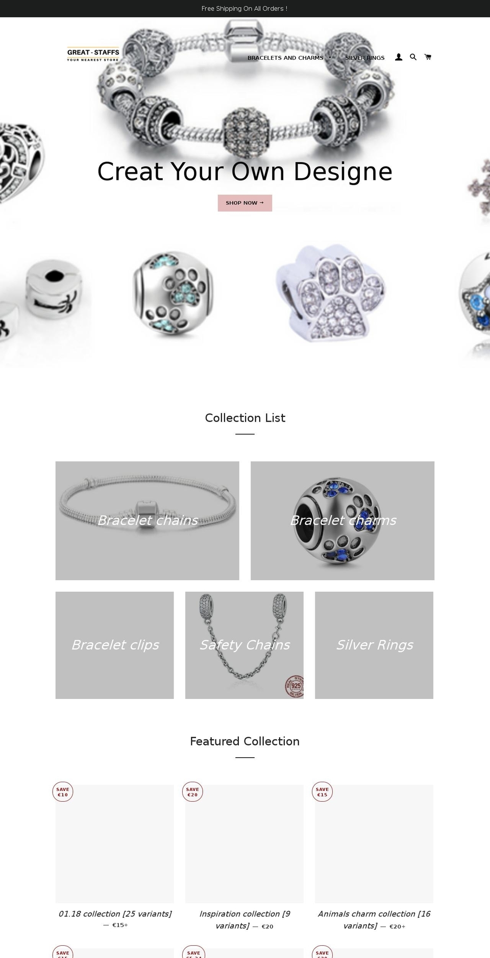 greatstaffs.com — Shopify storefront screenshot