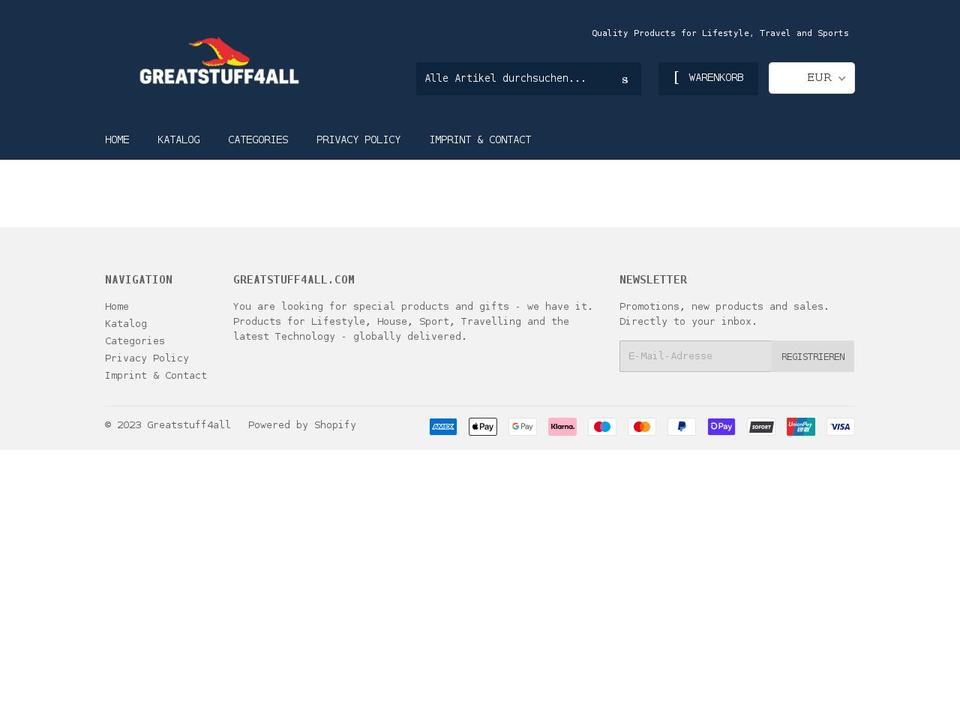 greatstuff4all.com shopify website screenshot