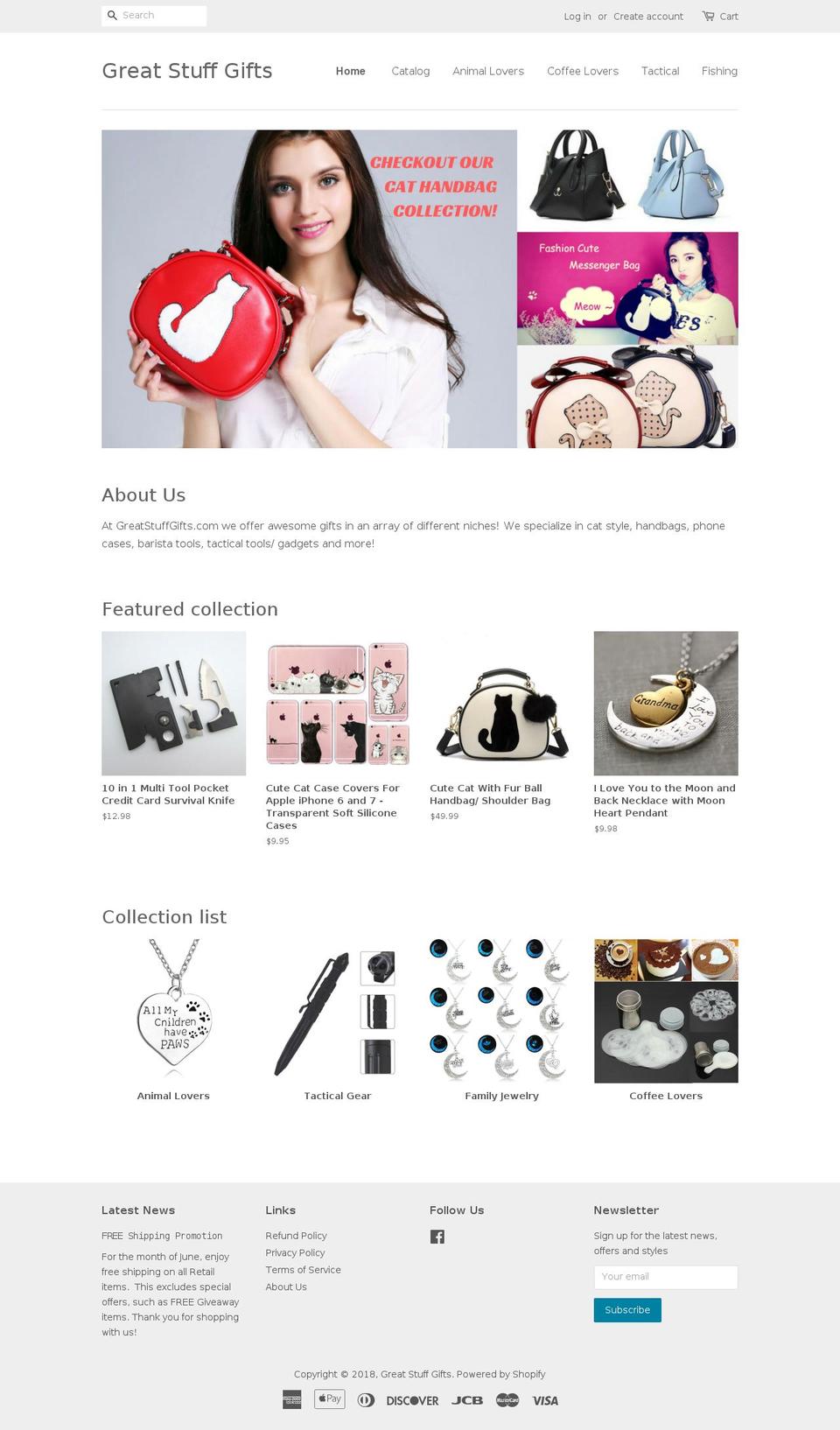 greatstuffgifts.com shopify website screenshot