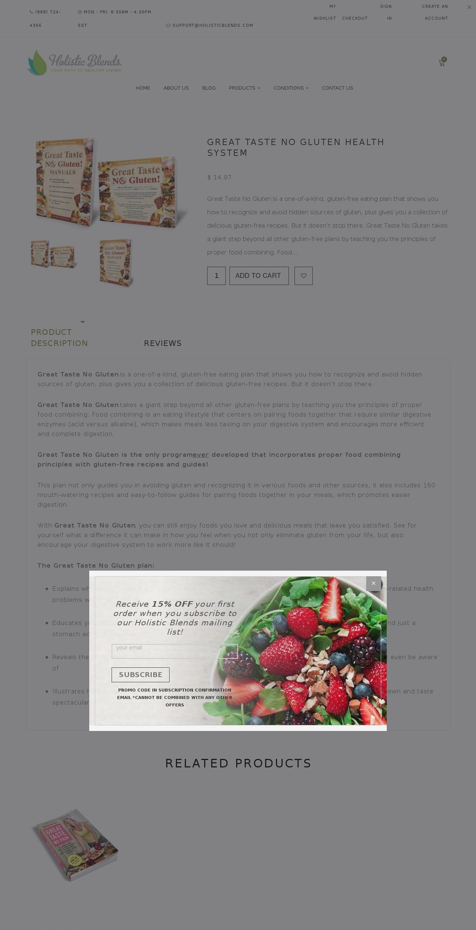 Holistic Blends - CarlowSEO Shopify theme site example greattastenogluten.net