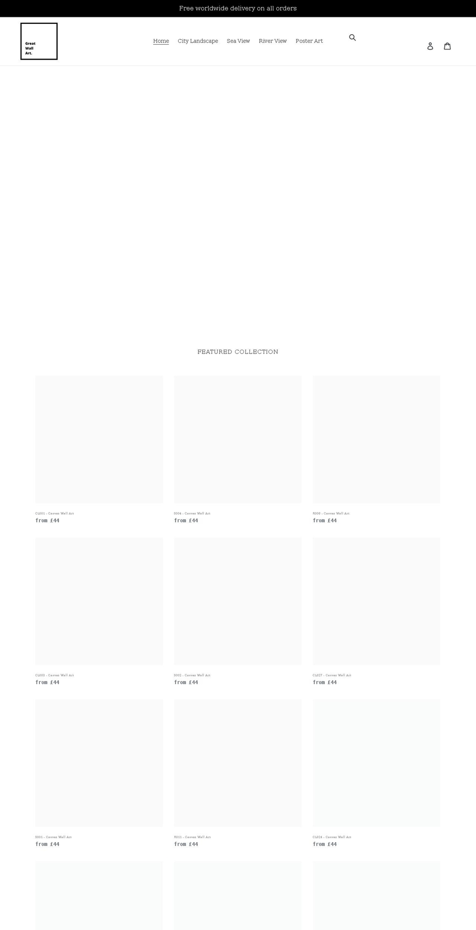 greatwallart.co.uk shopify website screenshot