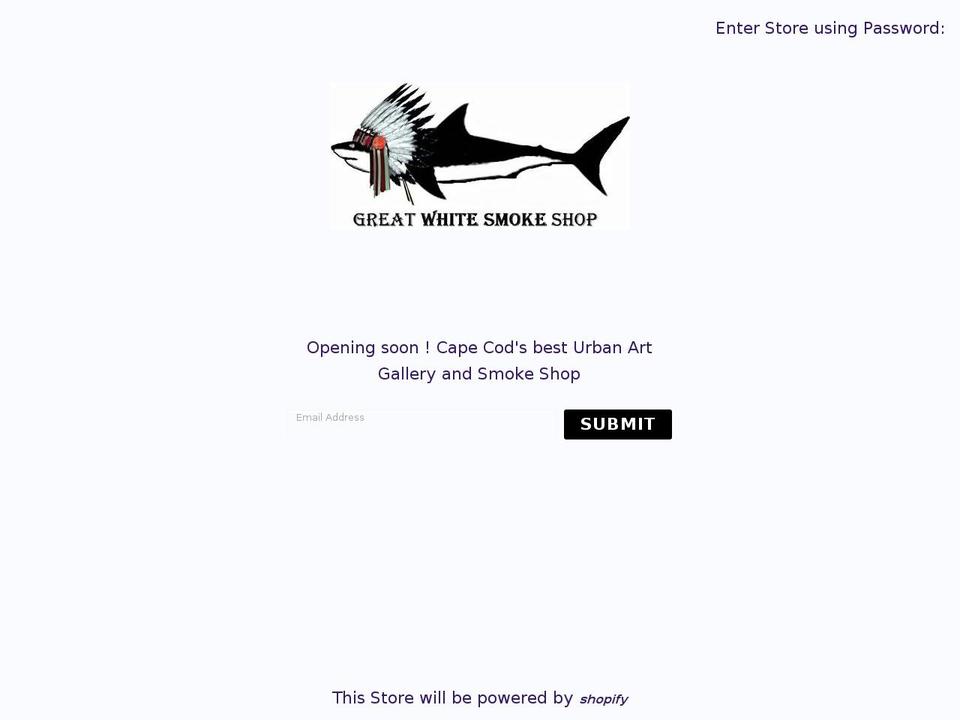 greatwhitesmokeshop.com — Shopify storefront screenshot