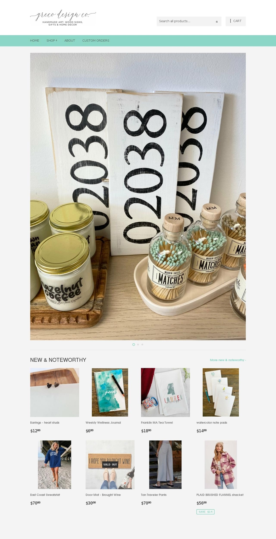 grecodesignshop.com shopify website screenshot