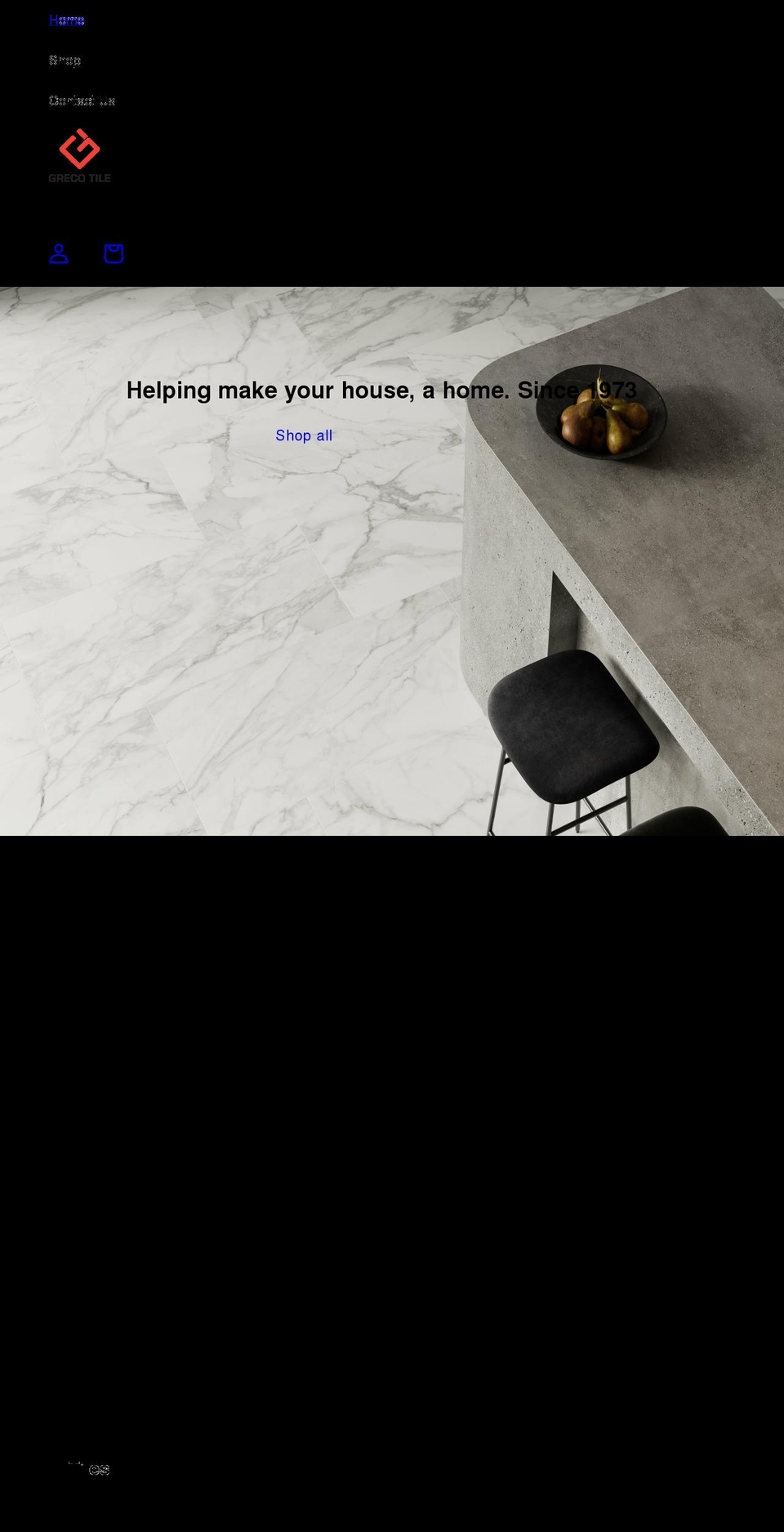 grecotile.com shopify website screenshot