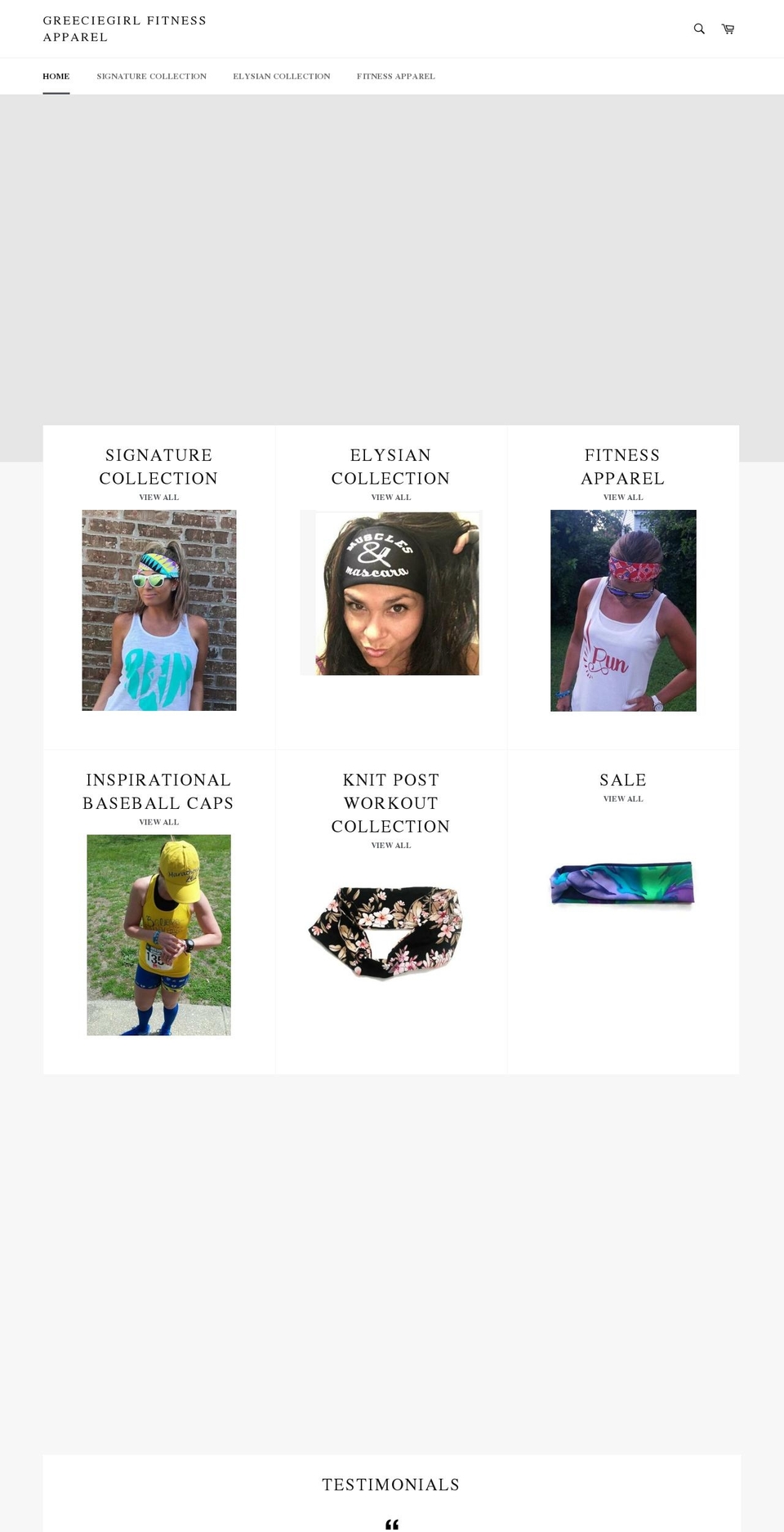 greeciegirlheadbands.com — Shopify storefront screenshot