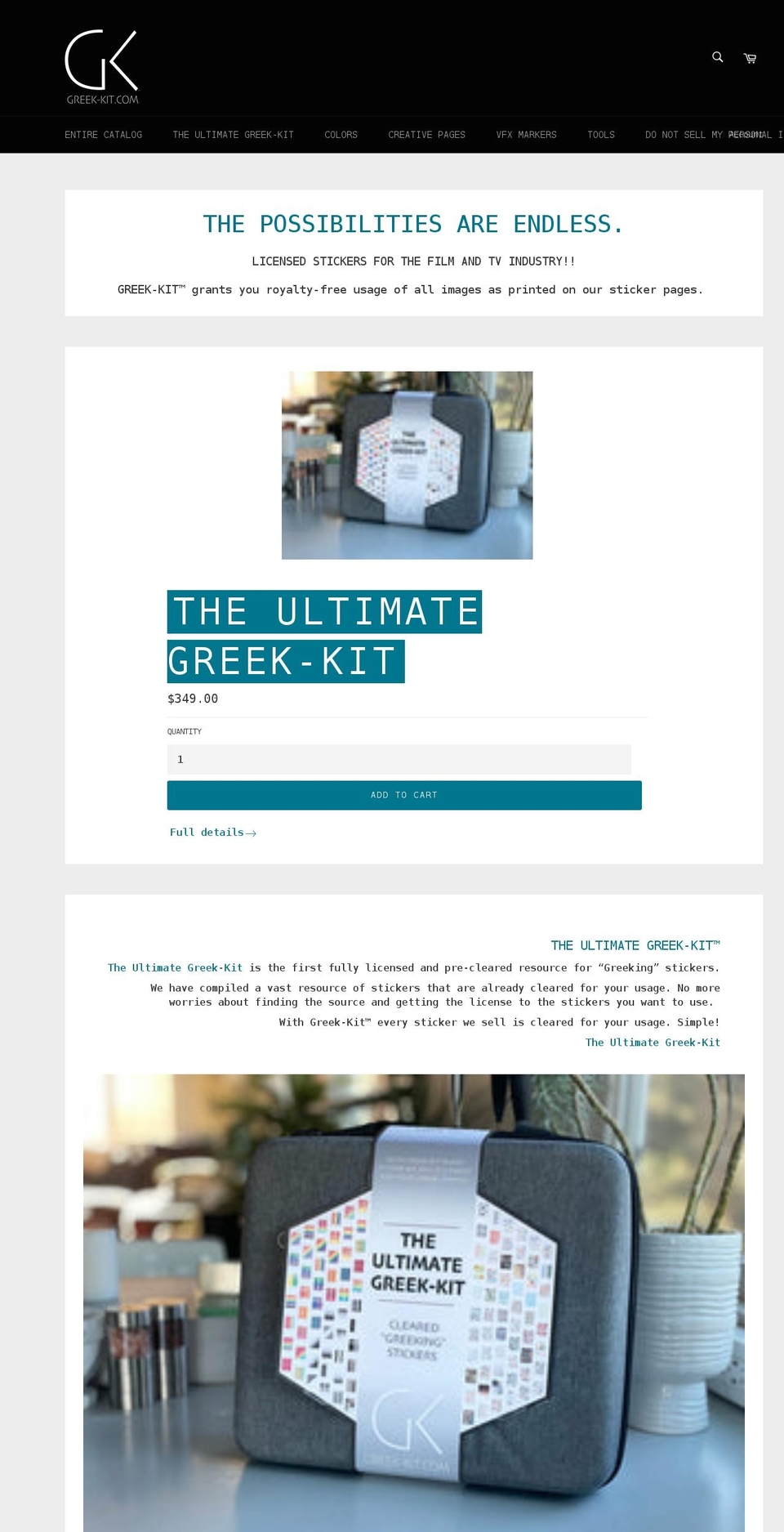 greek-kit.com shopify website screenshot