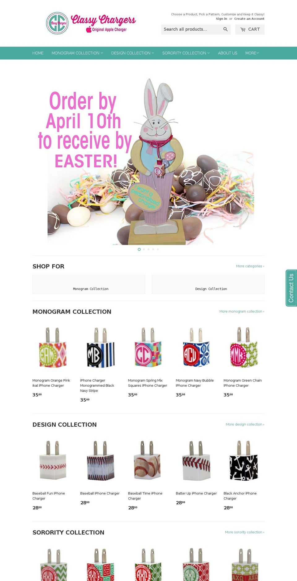 greekchargers.com shopify website screenshot