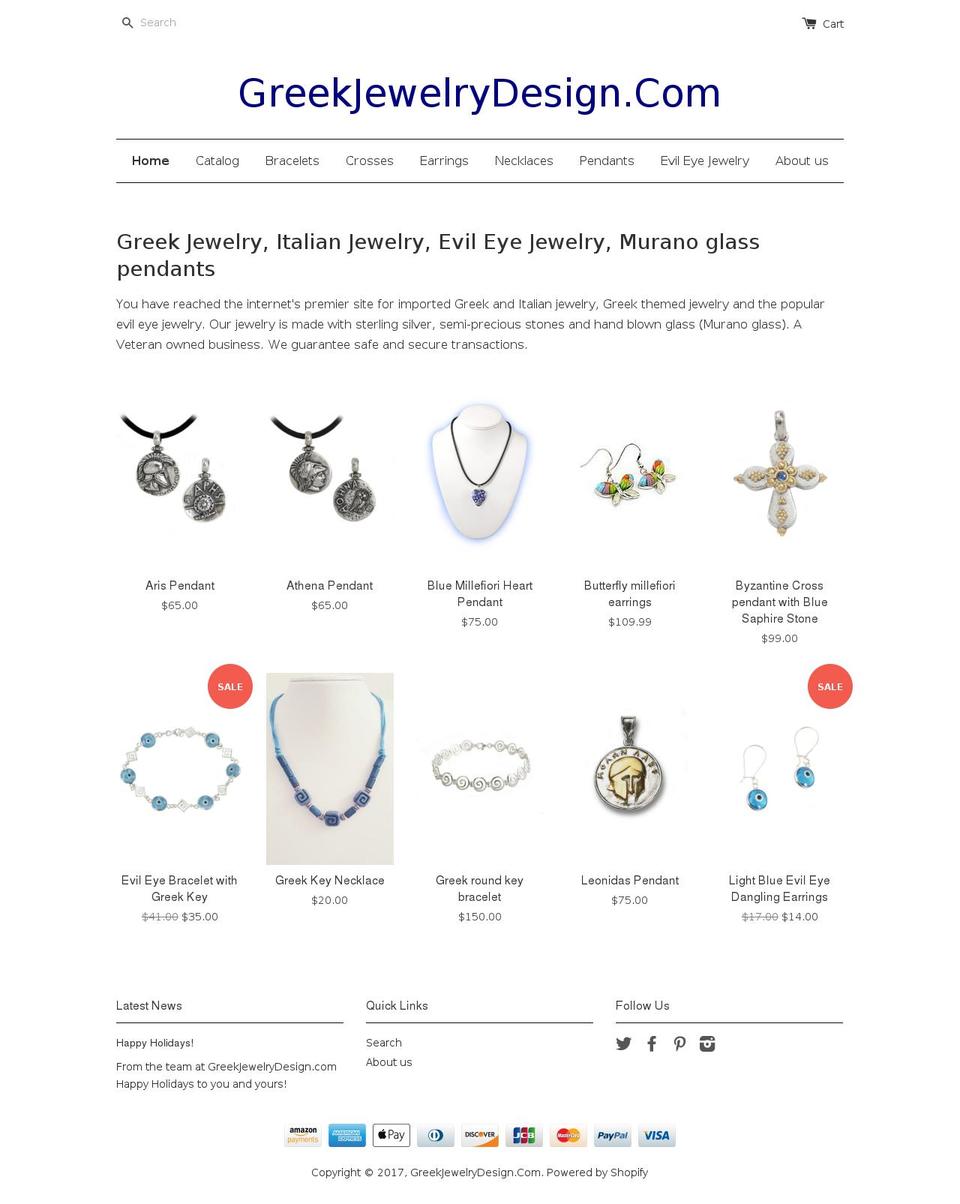 greekjewelrydesign.com shopify website screenshot