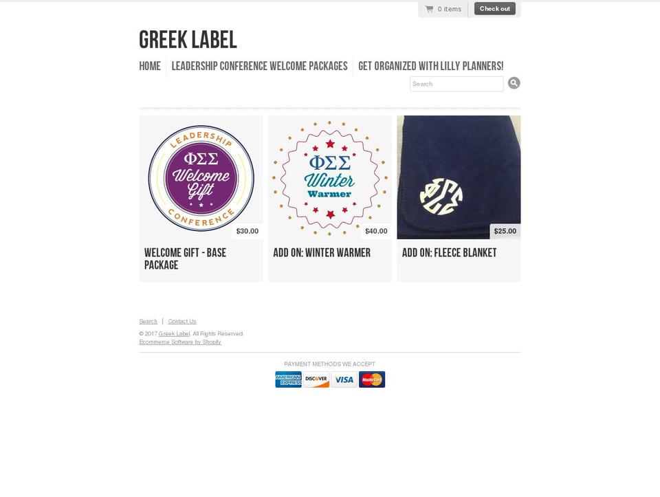 greeklabel.com shopify website screenshot