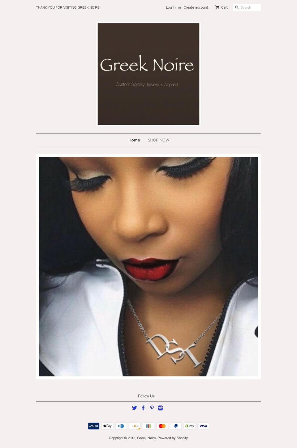 greeknoire.com — Shopify storefront screenshot