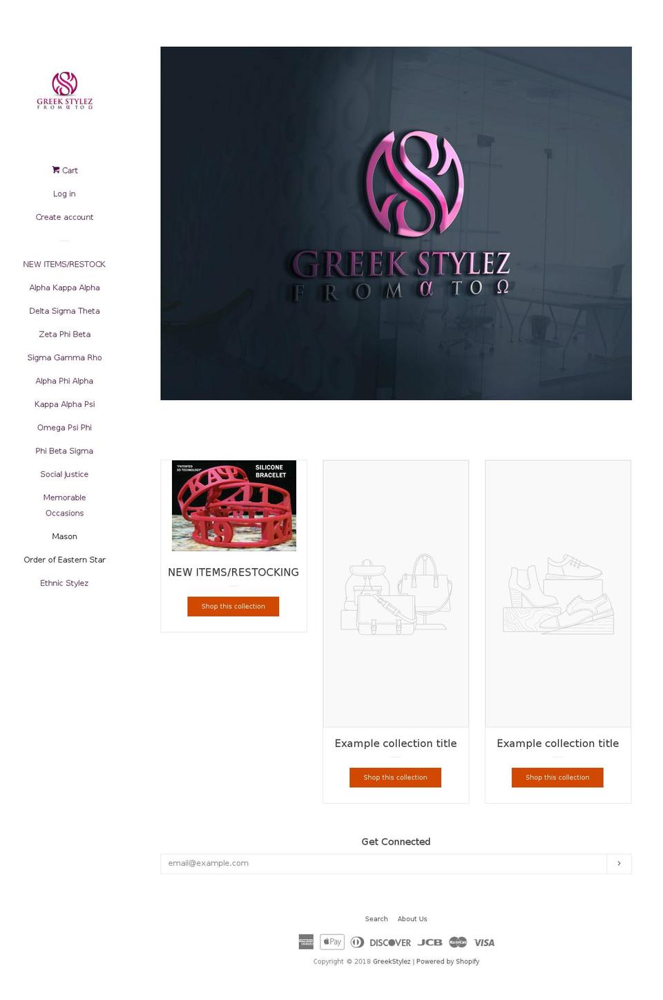 greekstylez.com shopify website screenshot