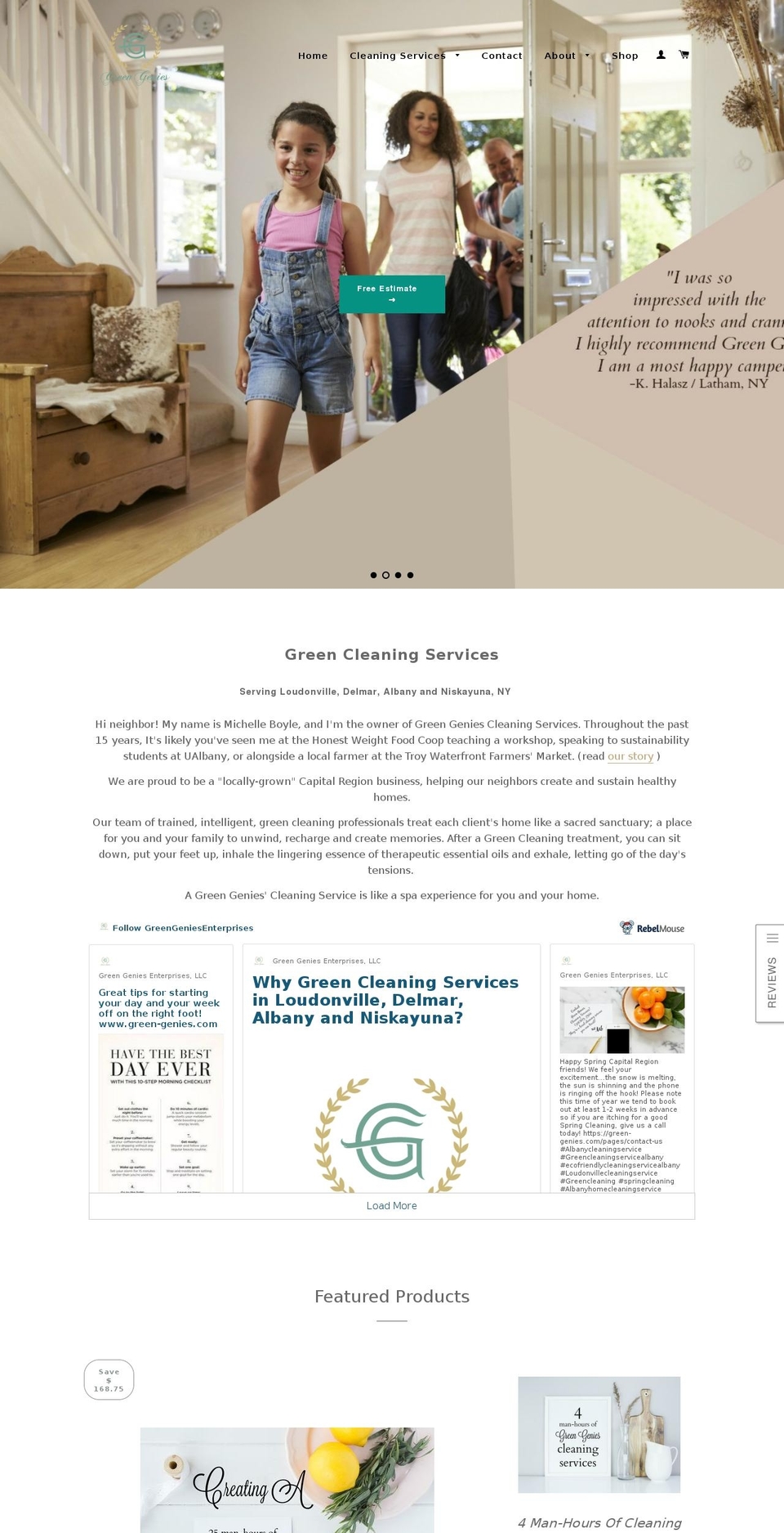 green-genies.com shopify website screenshot