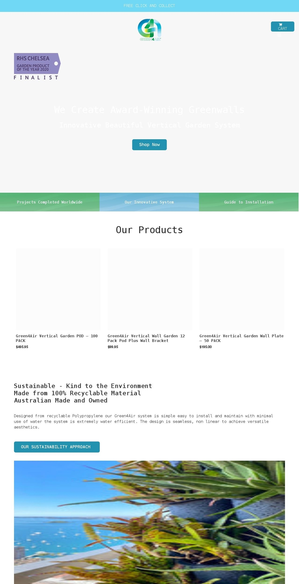 green4air.com shopify website screenshot