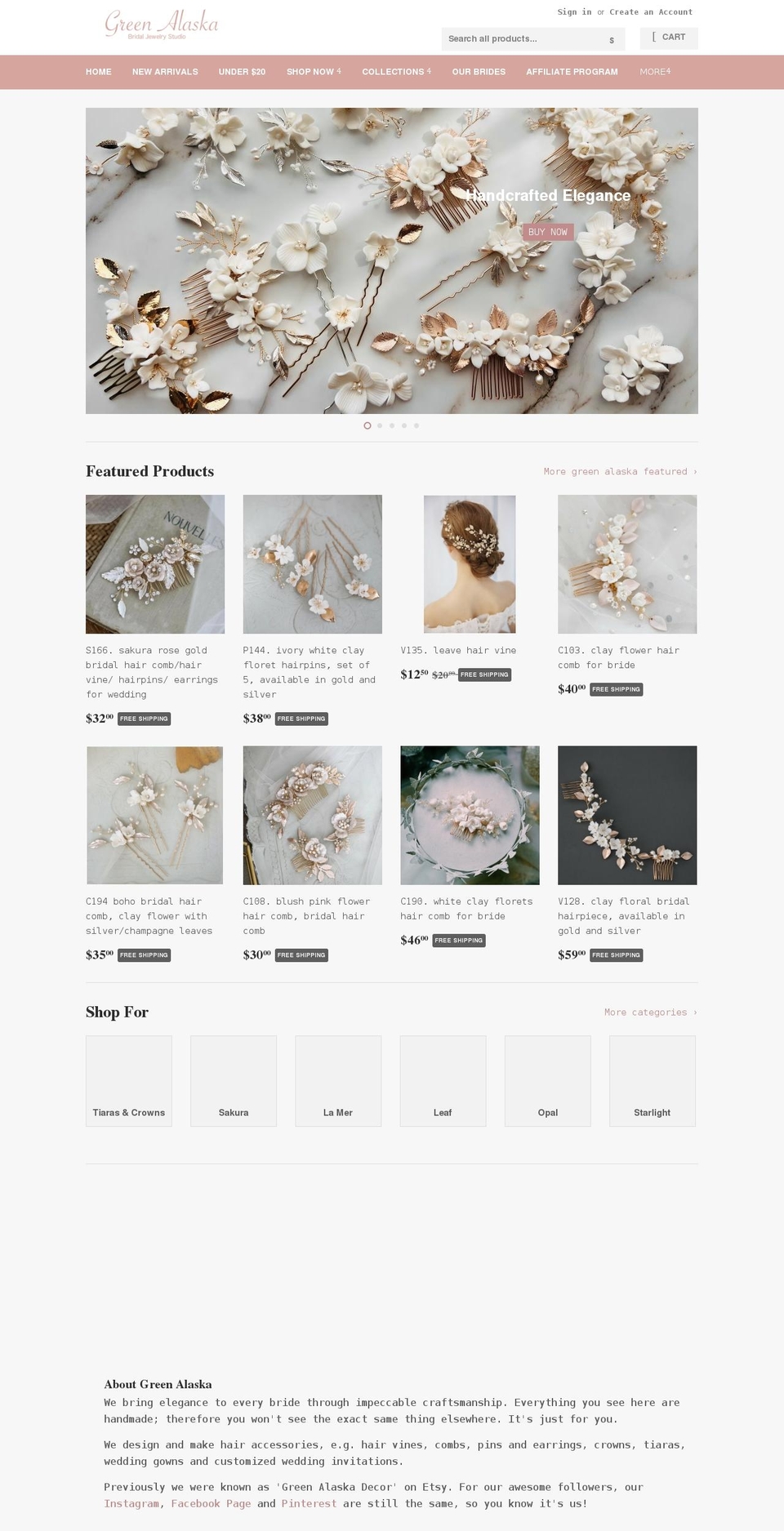 greenalaskastudio.com shopify website screenshot
