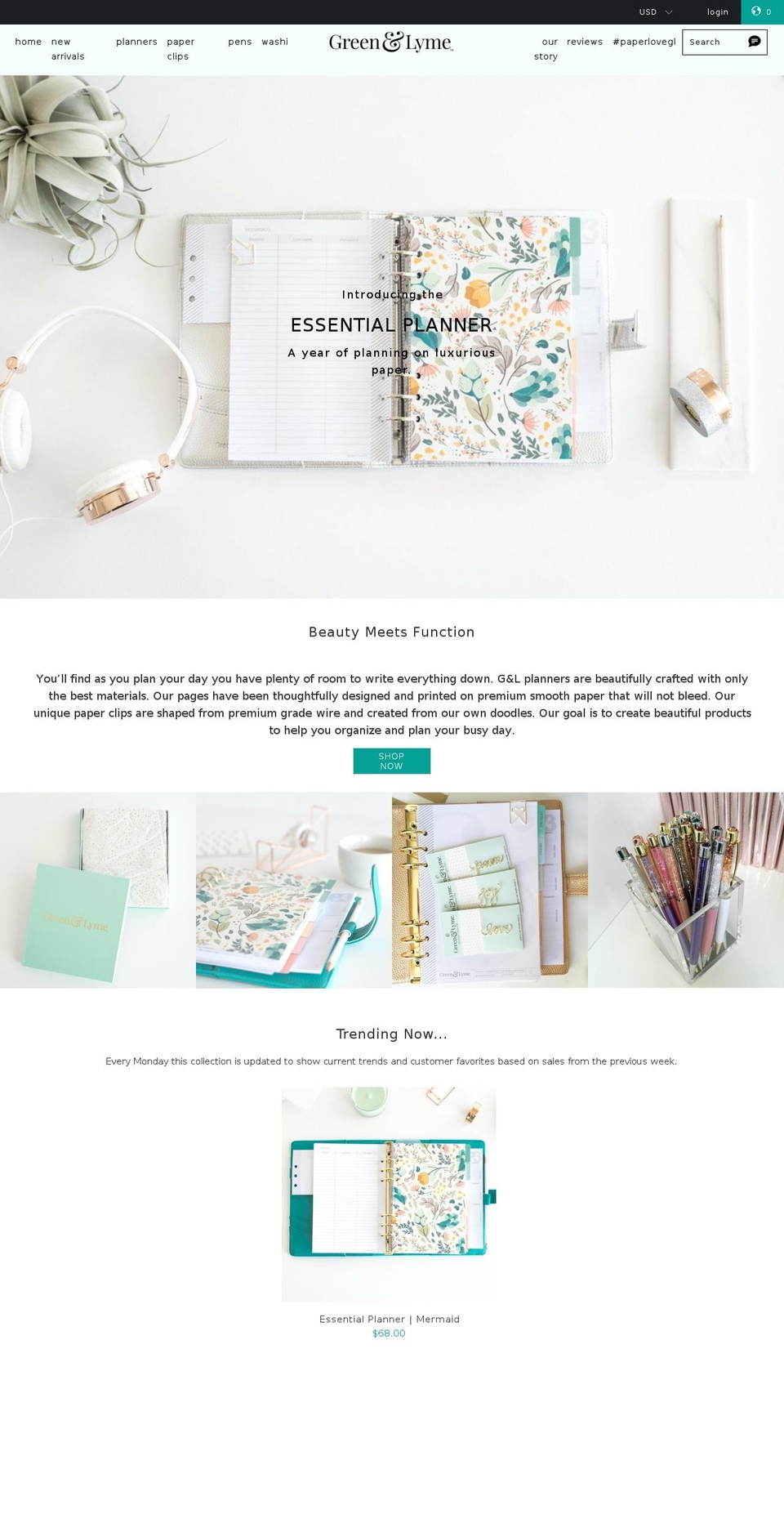 greenandlime.com shopify website screenshot