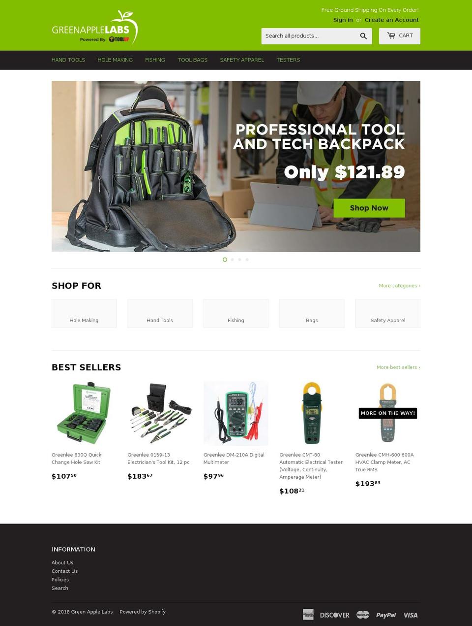 greenapplelabs.com — Shopify storefront screenshot