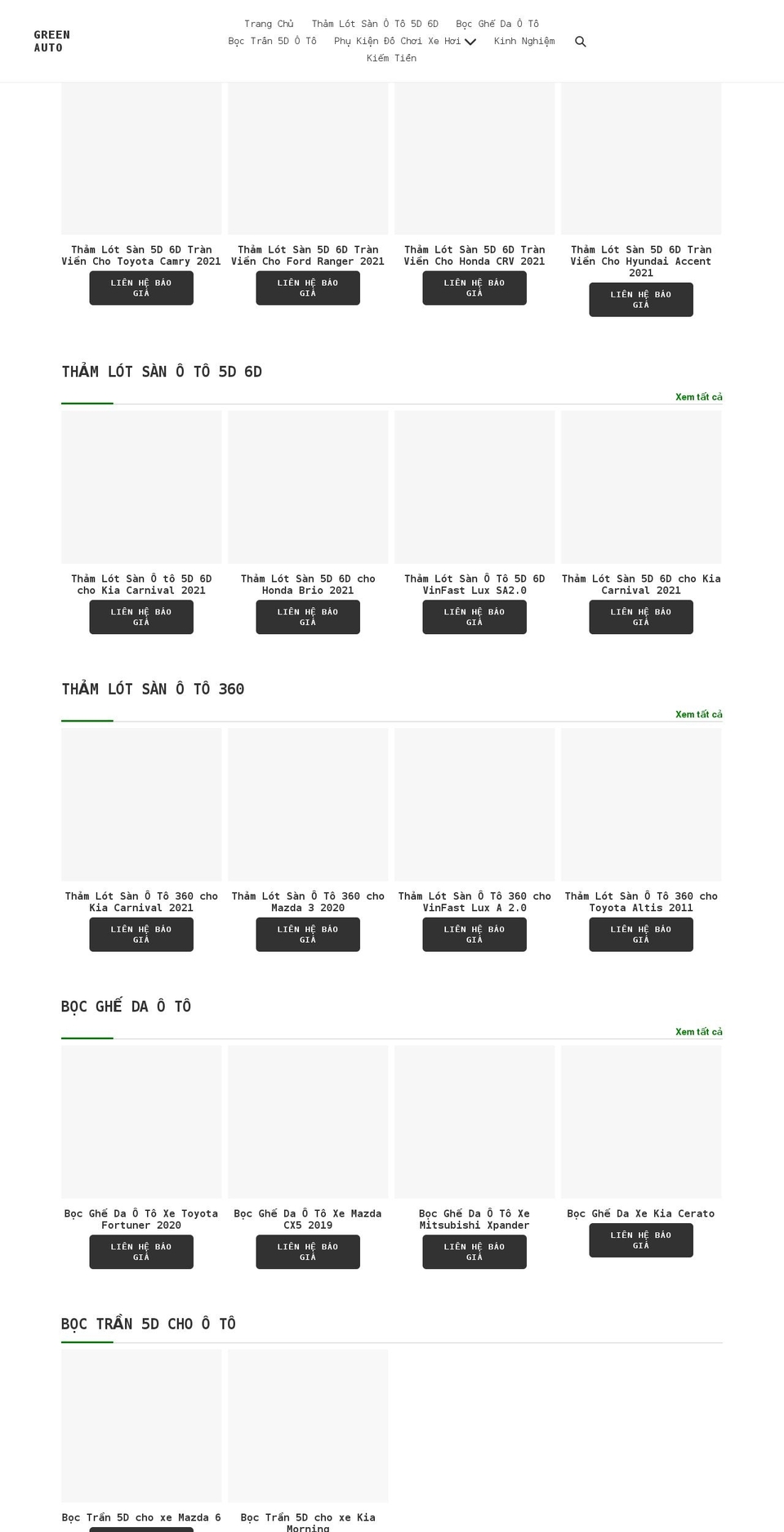 greenauto.vn shopify website screenshot