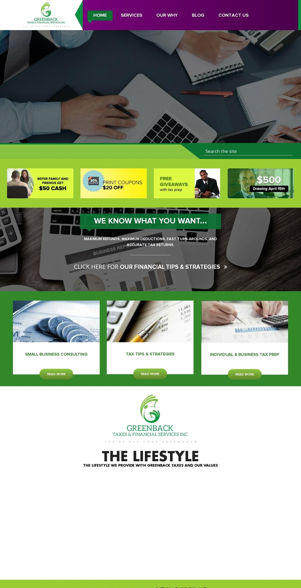 greenbacktaxes.com — Shopify storefront screenshot