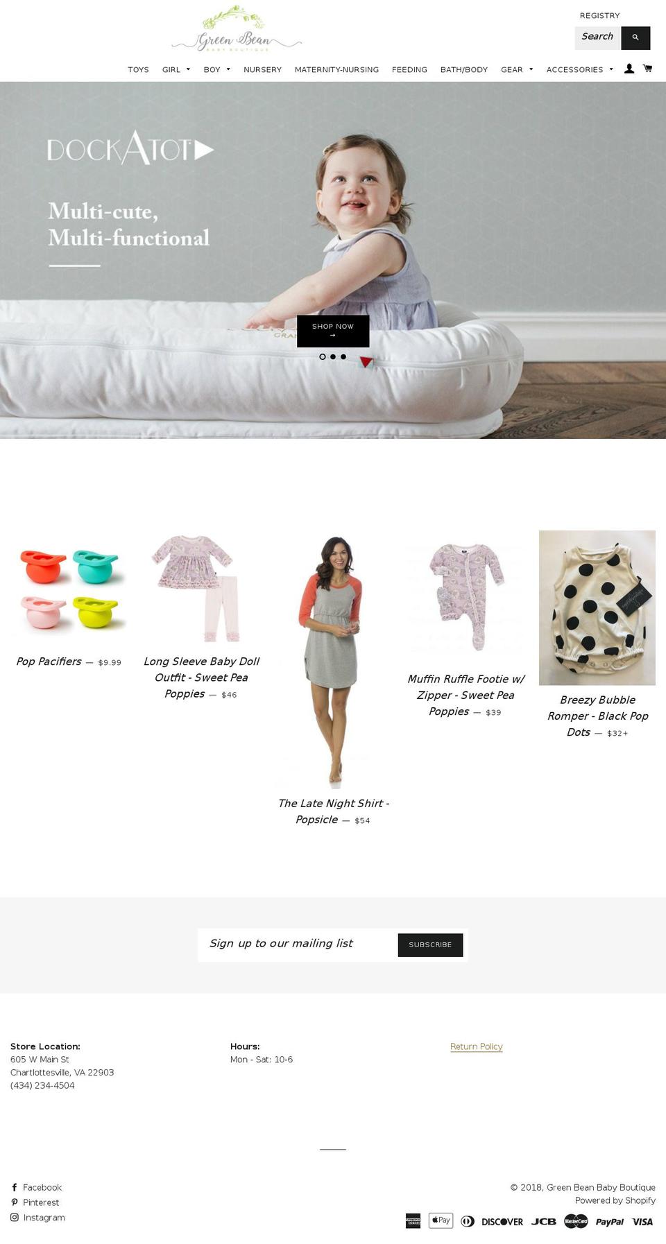 Staging Shopify theme site example greenbeanbabyboutique.com