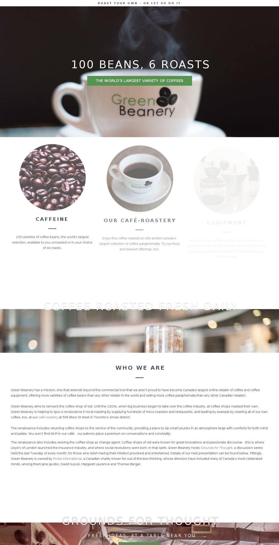 greenbeanery.ca shopify website screenshot