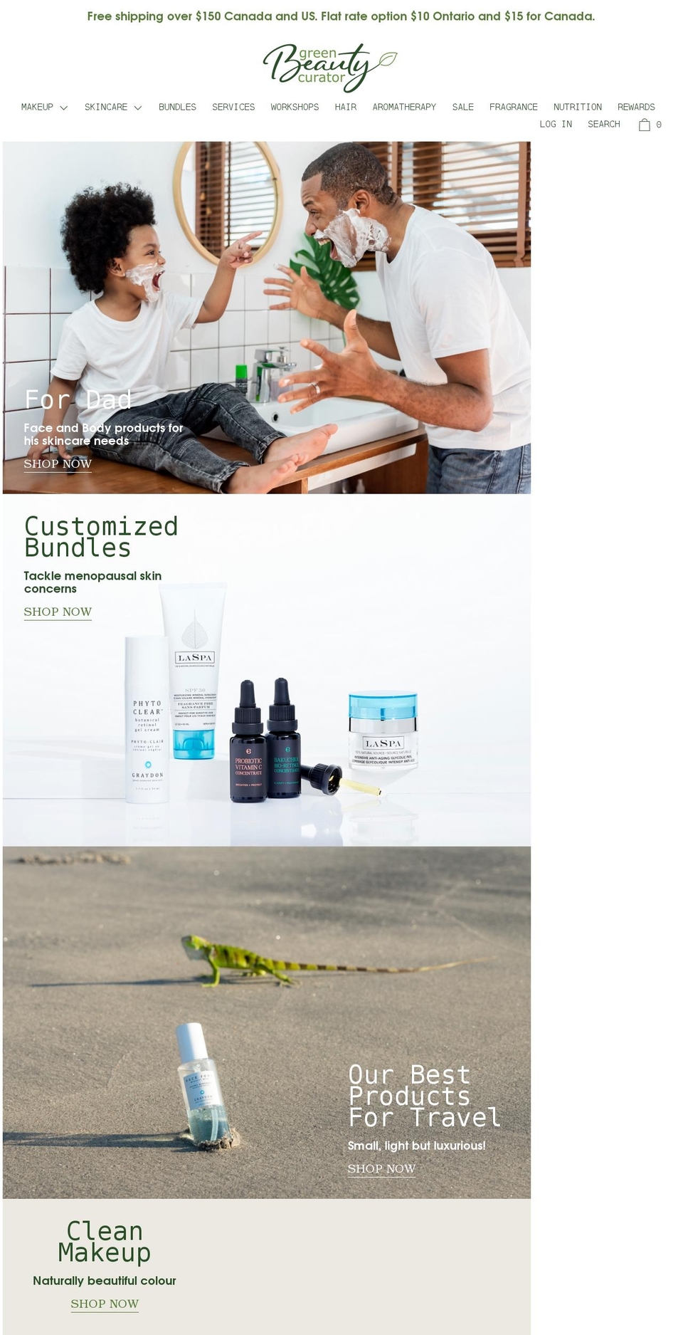 greenbeautycurator.ca shopify website screenshot