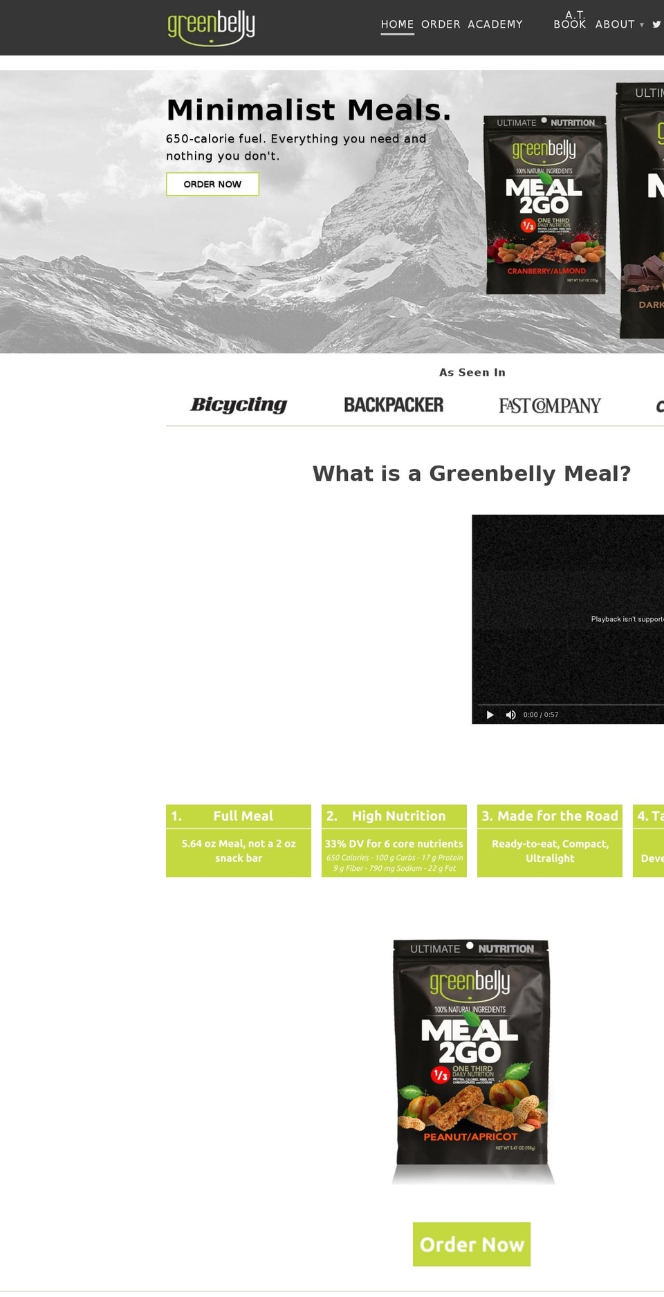 Dawn Shopify theme site example greenbelly.co