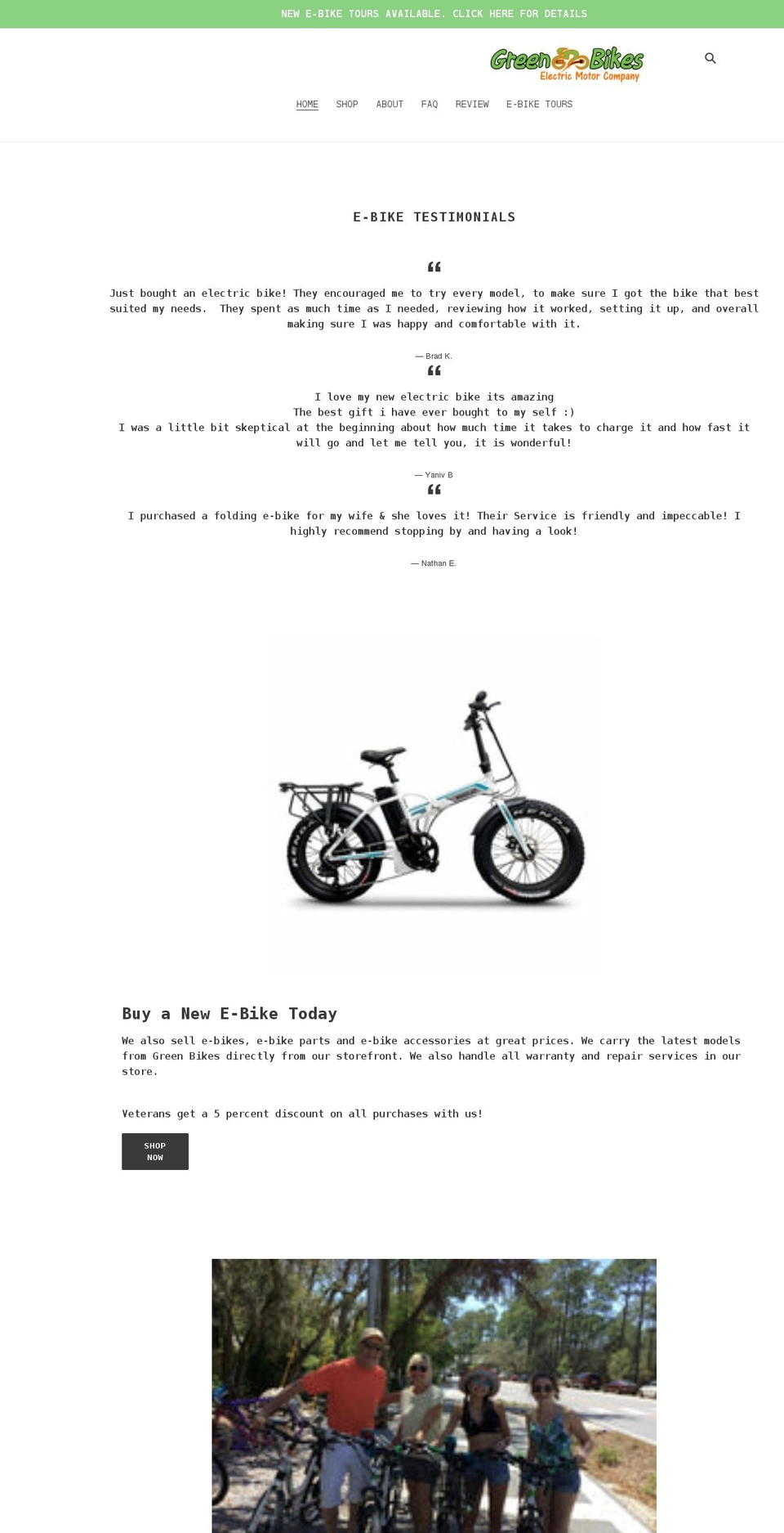 greenbikestore.com shopify website screenshot