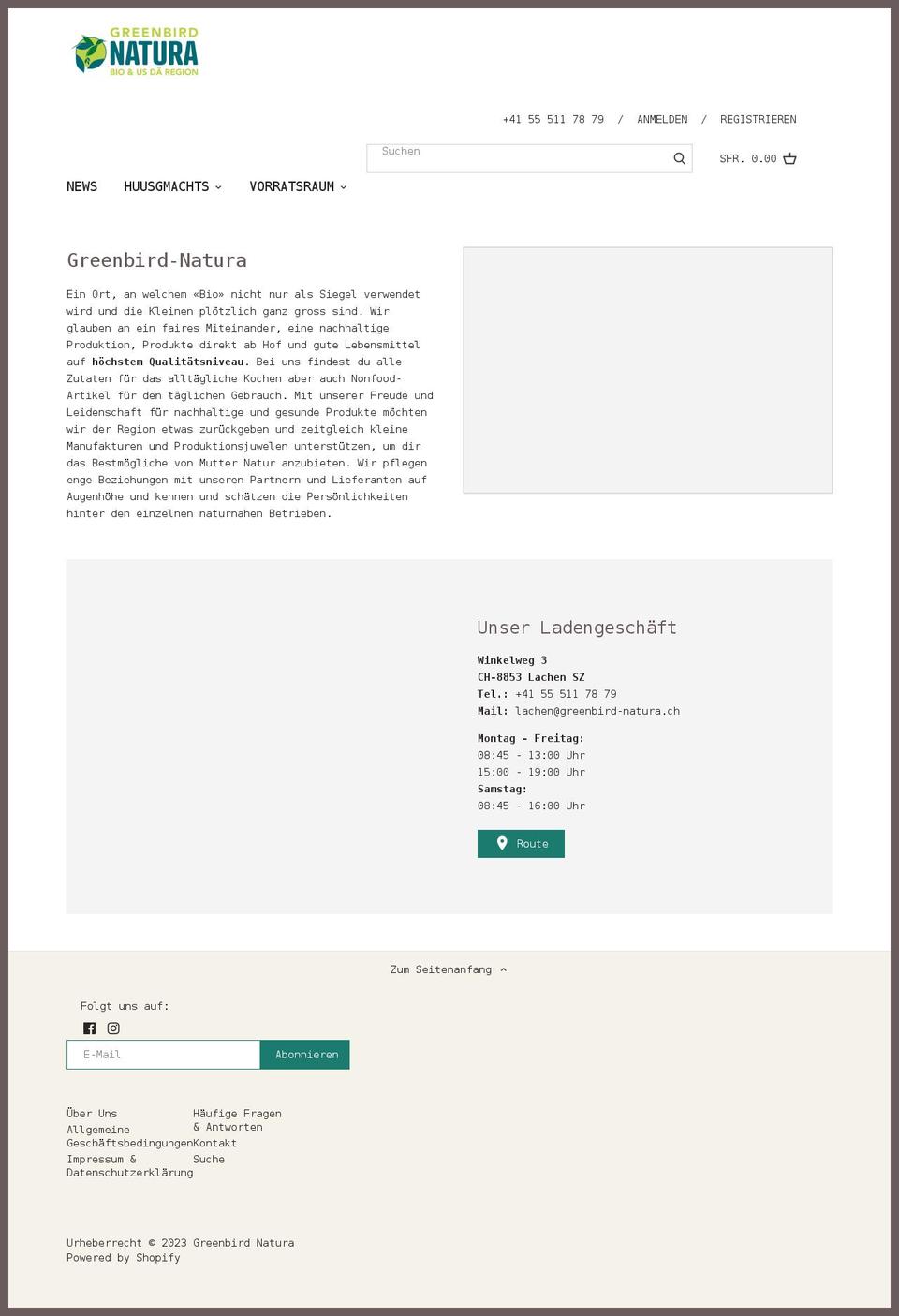 greenbird-natura.ch shopify website screenshot