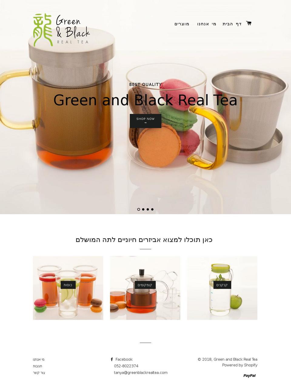 greenblackrealtea.com — Shopify storefront screenshot