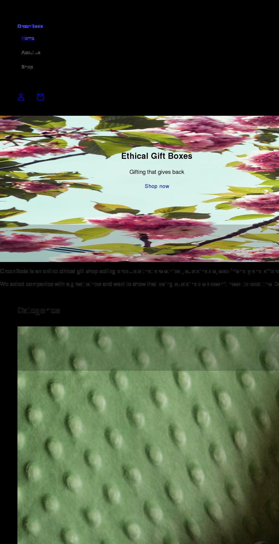 greenbods.com shopify website screenshot