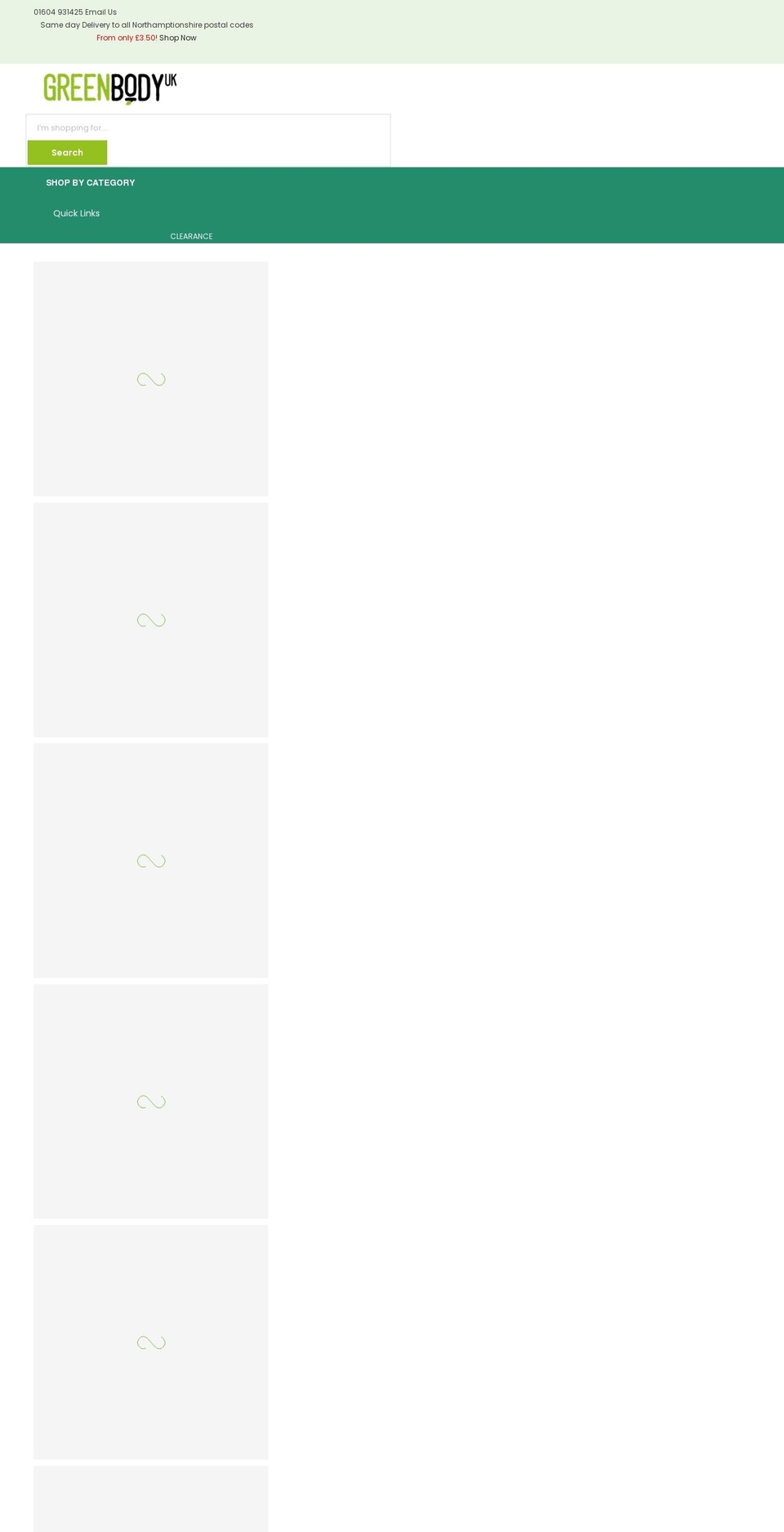 greenbodyuk.com shopify website screenshot