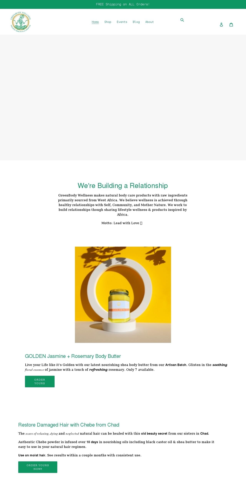 greenbodywellness.com shopify website screenshot