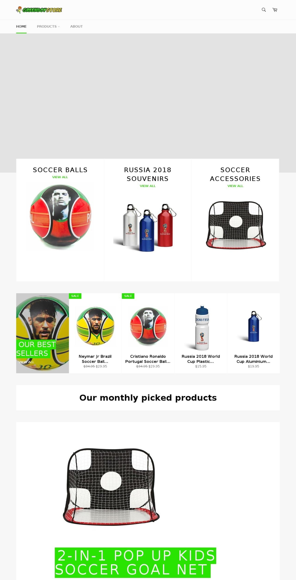 greenboystore.com shopify website screenshot