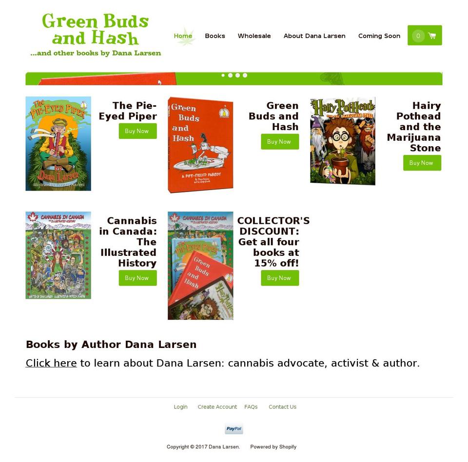 greenbudsandhash.com shopify website screenshot