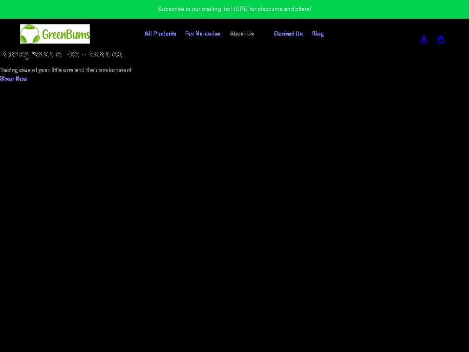 greenbums.co.uk shopify website screenshot