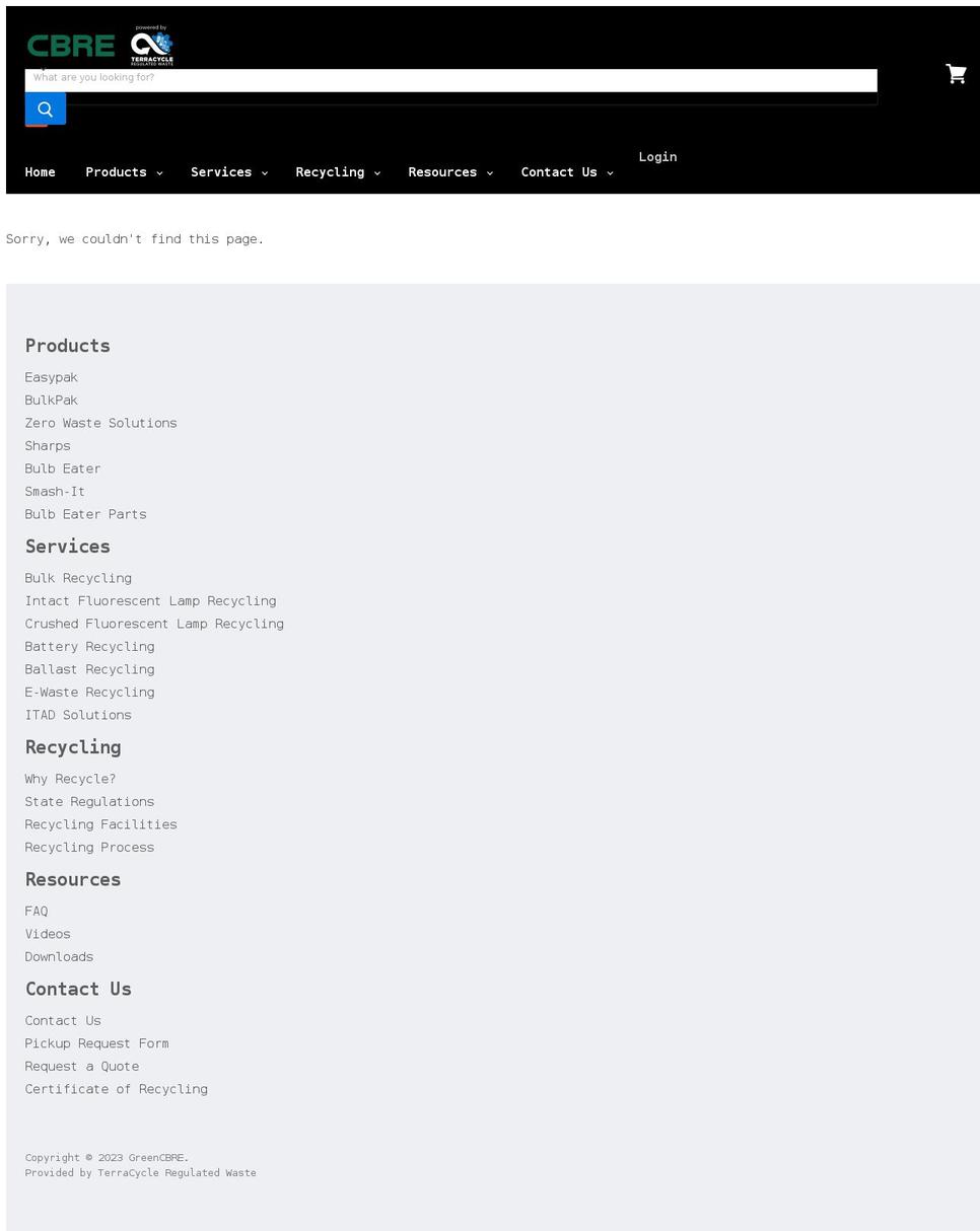 greencbre.com shopify website screenshot