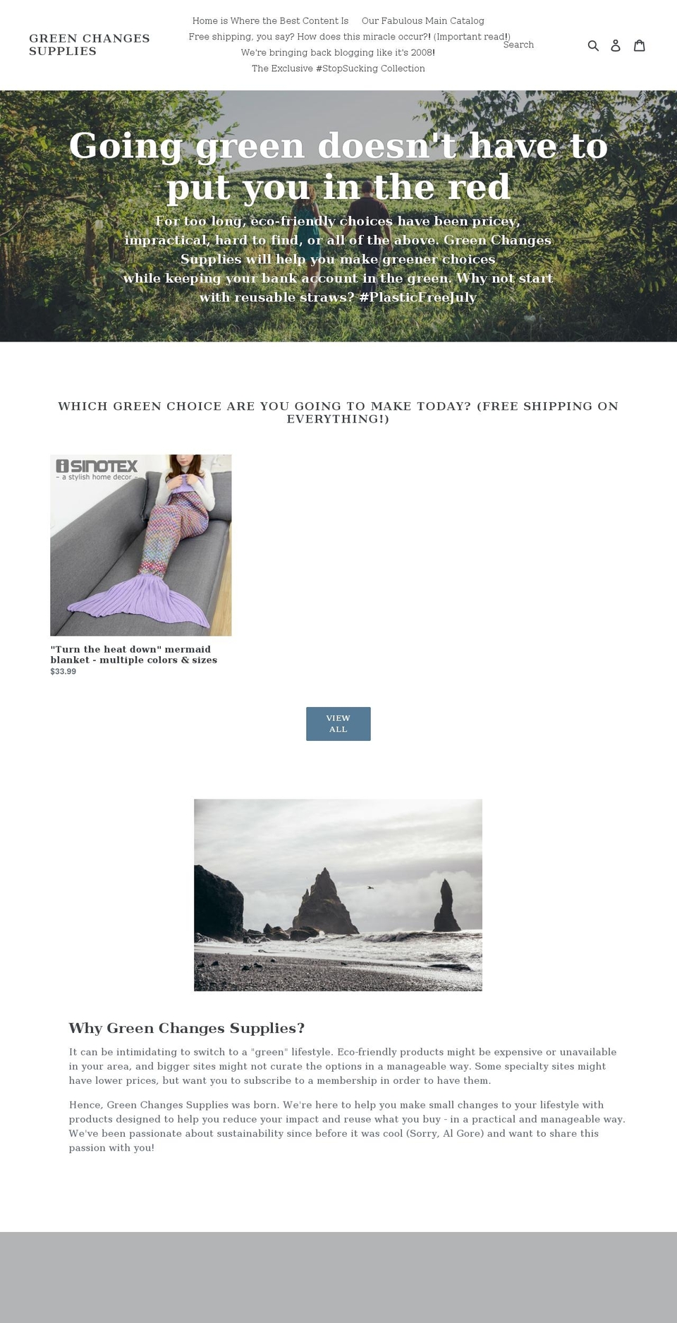 greenchanges.net shopify website screenshot