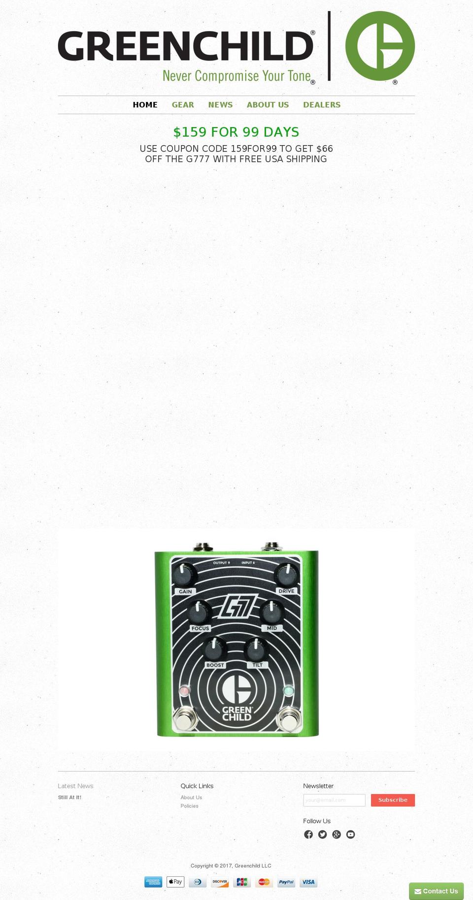 greenchildamps.com shopify website screenshot