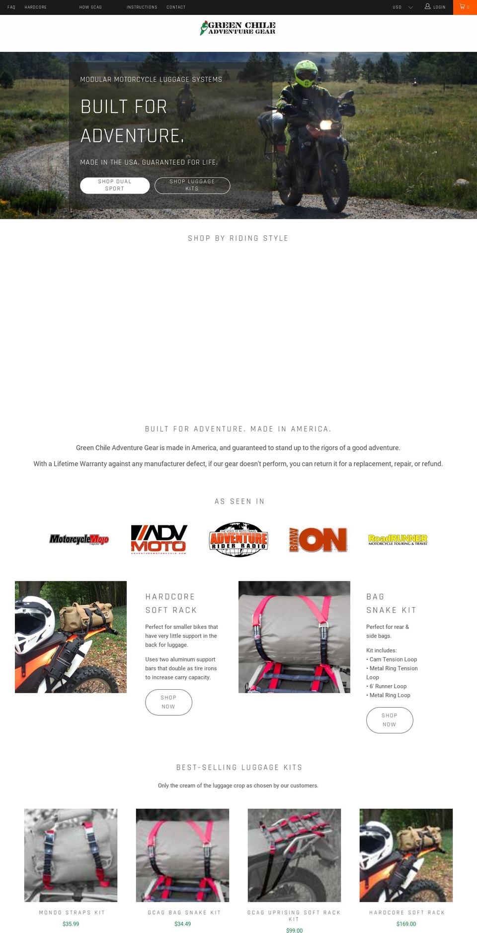 greenchiliadv.com — Shopify storefront screenshot