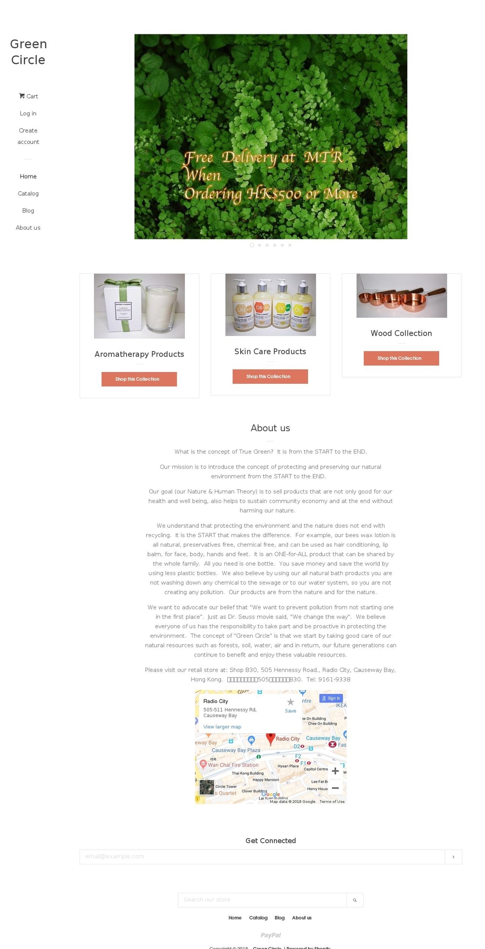 greencirclehk.com shopify website screenshot