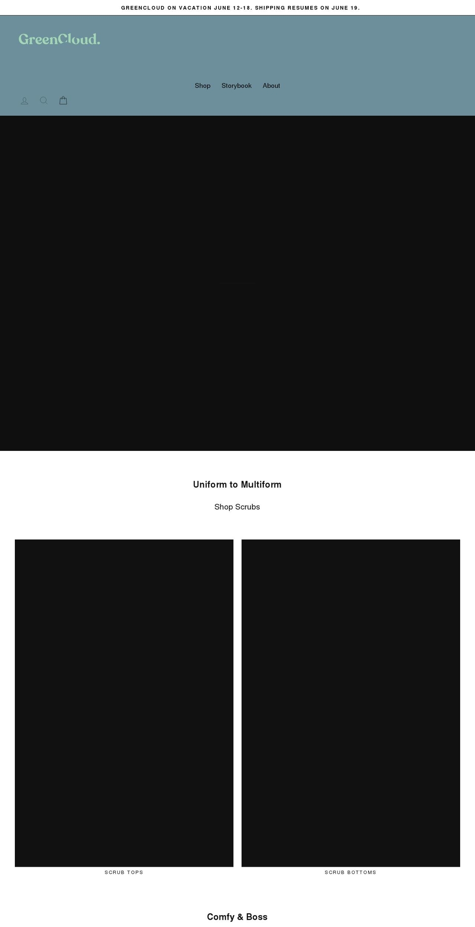 greencloudapparel.com shopify website screenshot