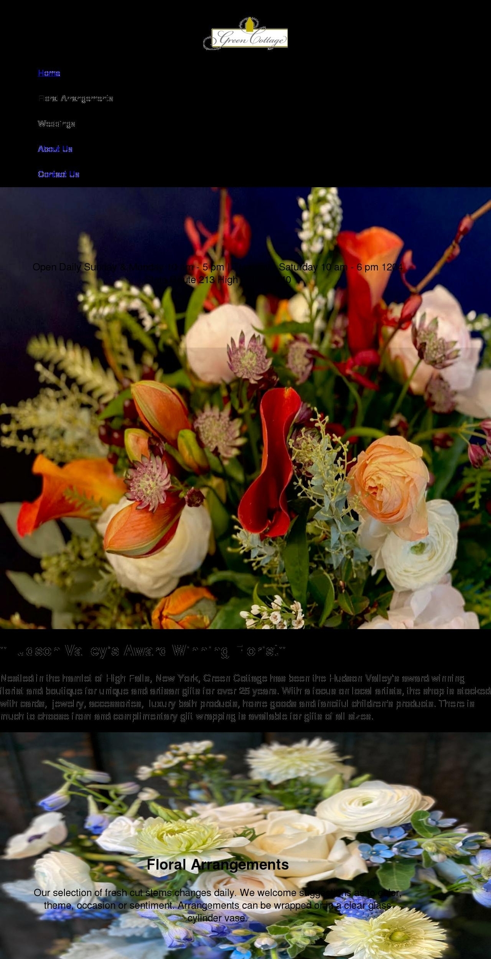 greencottagehighfalls.com shopify website screenshot